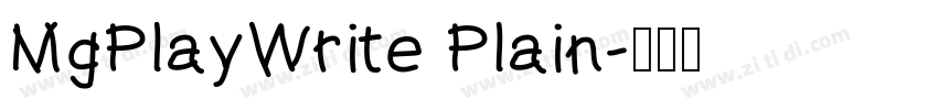 MgPlayWrite Plain字体转换